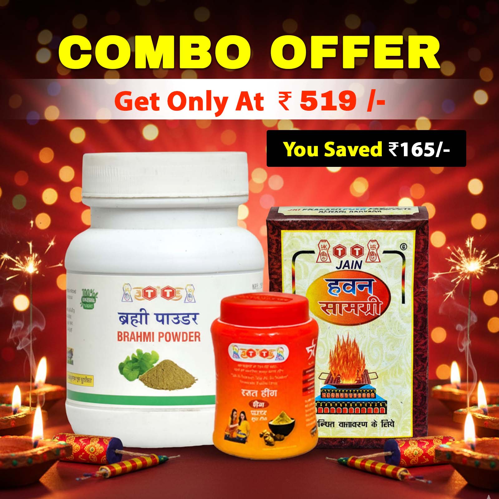 Herbal Brahmi Hing Havan Combo Pack